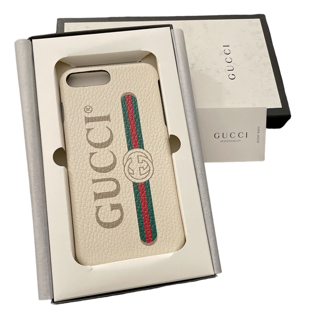 NWT Gucci Sherry Line White IPhone 8 Plus Case